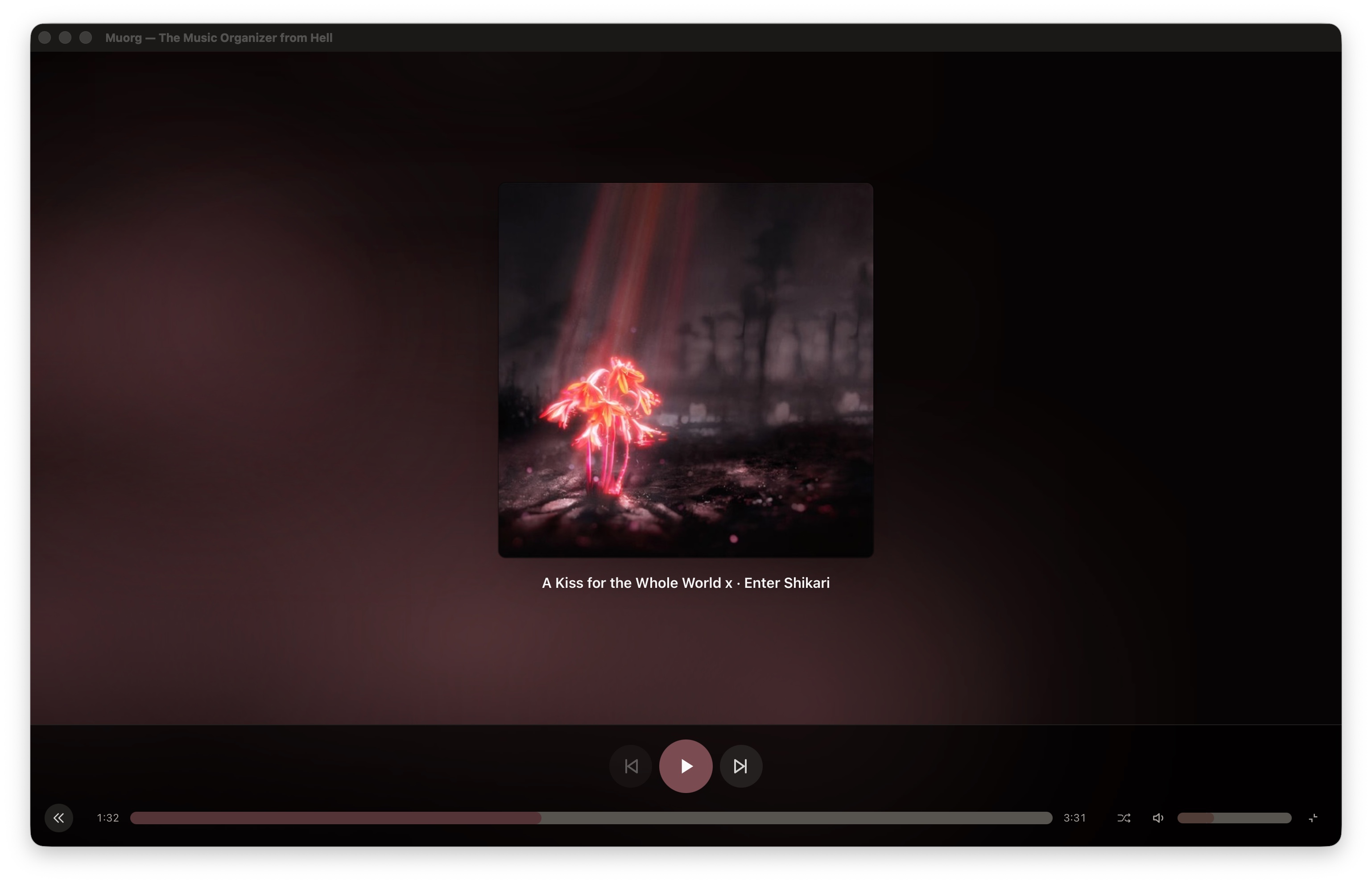 Muorg maximized player